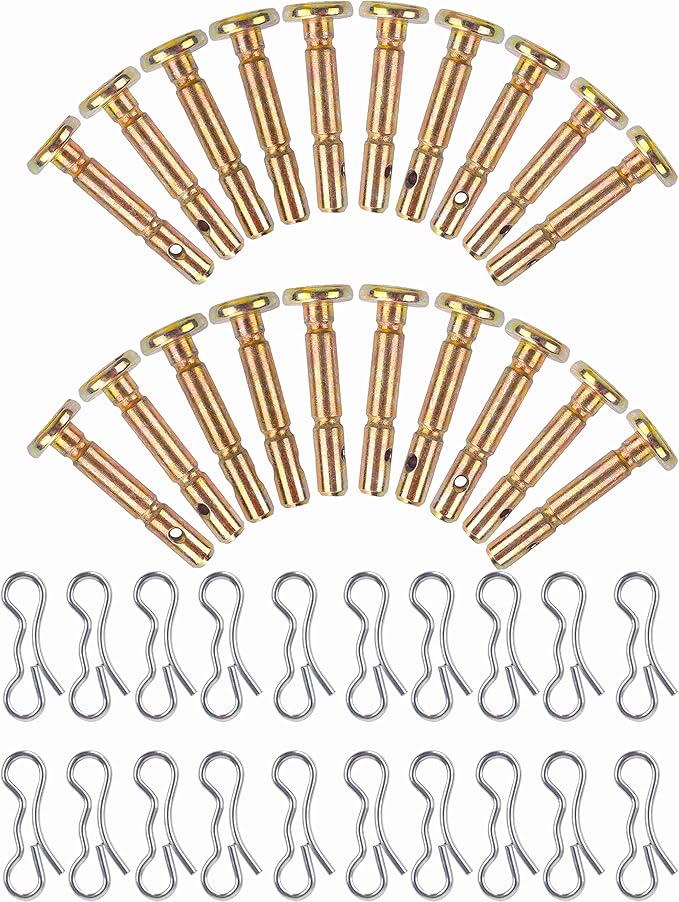 20 pcs Shear Pins + 20 pcs Cotters Pins for 738-04124A Troy Bilt 714-04040 738-04124 Snowblowers Replacement