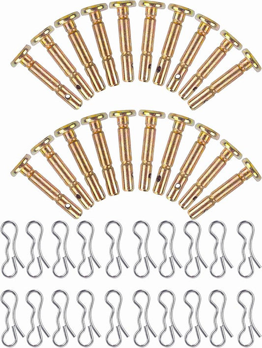 20 pcs Shear Pins + 20 pcs Cotters Pins for 738-04124A Troy Bilt 714-04040 738-04124 Snowblowers Replacement