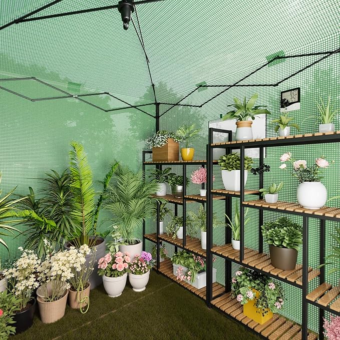 8X6 FT Pop Up Greenhouse,Greenhouse for Outdoors, Portable Walk-in Greenhouses with Roll-Up Zipper Door, PE Cover Greenhouses for Garden and Backyard, Easy Setup