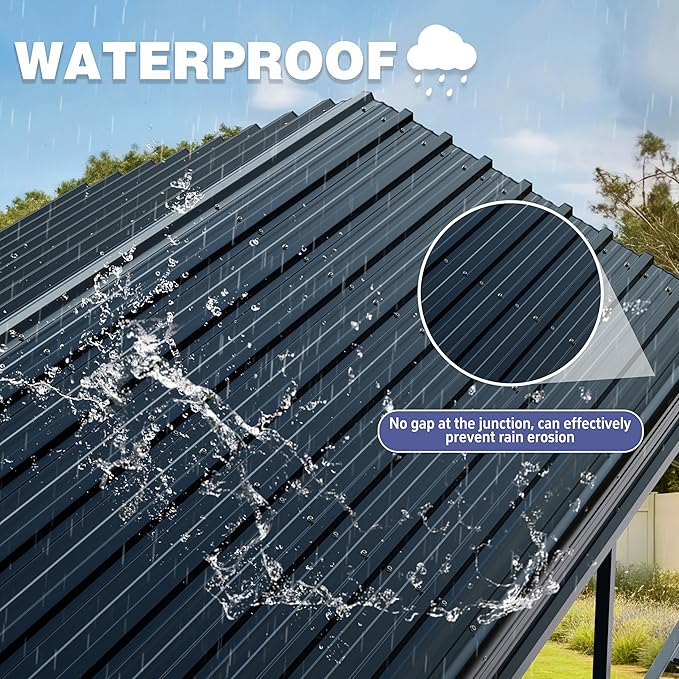 JY QAQA 20 x 20 FT Heavy Duty Metal Carport Canopy with Galvanized Steel Roof, Outdoor Car Tent Metal Garage Shelter for Car, SUV, Trucks and Boats