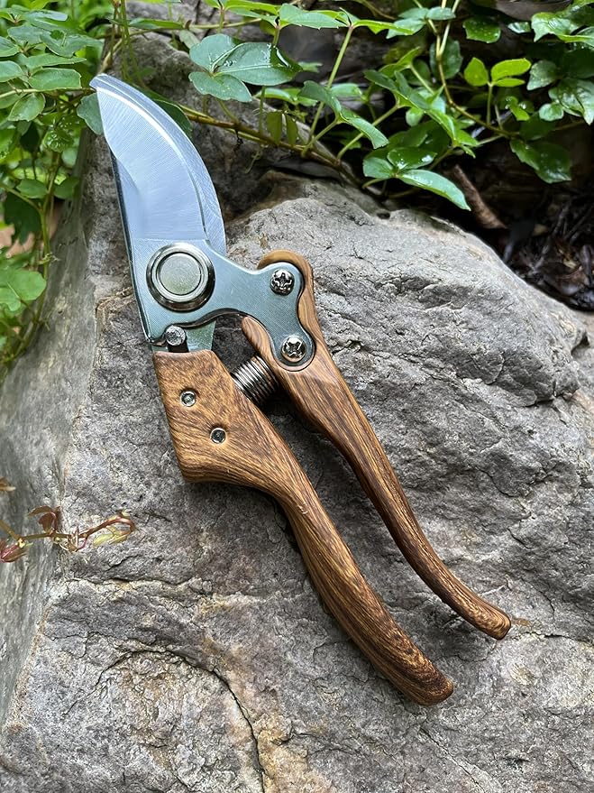 Bypass Pruning Shears for Gardening - SK5 Stainless Steel Garden Snips with Aluminum Alloy Handle for Precise Trimming - Garden Sheers for Flowers - Flower Cutters for Stems