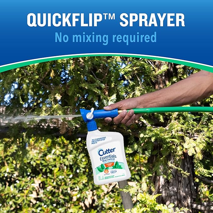 Cutter Essentials Bug Control Spray Concentrate, Kills Mosquitoes by Contact For Insects