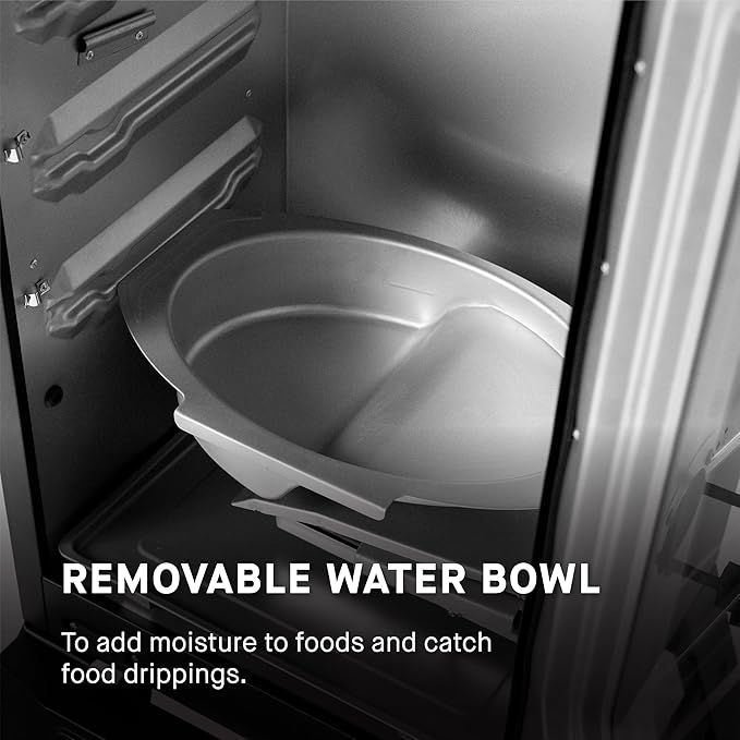 Masterbuilt®710 WiFi Digital Smoker, Vertical Design, 711 Cooking Sq. Inches, 4 Chrome Coated Smoking Racks, Wood Chip Loader, Electric Fuel Source to Plug in and Start Cooking, Black Model MB20070924