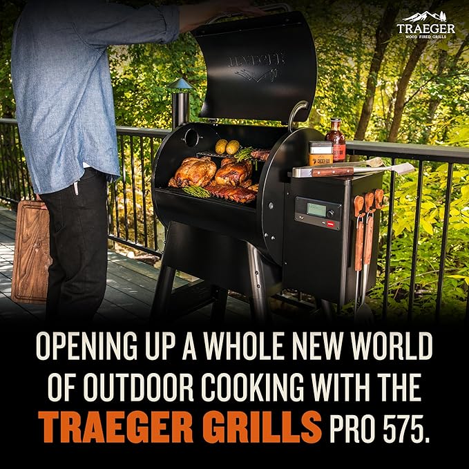Traeger Grills Pro 575 Wood Pellet Grill & Smoker with Wifi, App-Enabled, Black