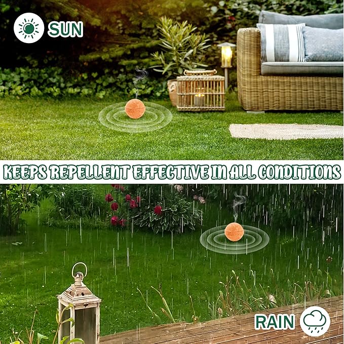 Natural Rodent & Wasp Repellent Balls – 36 Pack, Infused with Peppermint & Citronella Oil – Indoor & Outdoor Use – Long-Lasting Barrier for Home, Garage, RV, Garden