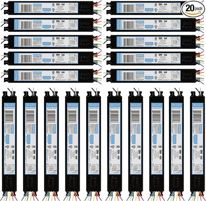 OHLECTRIC (20-Pack Replacement for ICN-4P32-SC - 3 & 4 Lamp T8 Fluorescent Electronic Ballast |32W Rated Lamp Power, 120/277 Volt |Energy-Efficient Instant Start Operation