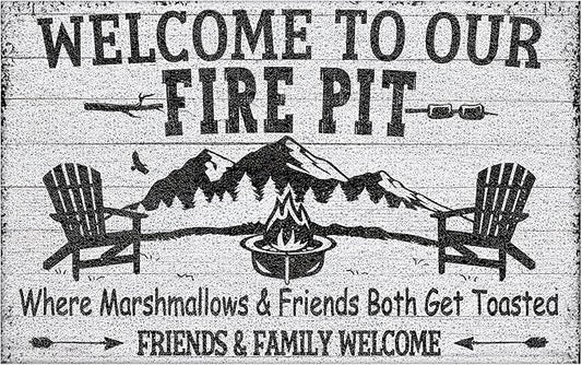 Camping Door Mat, Camper Travel Trailer RV Welcome Mat Doormat Non-Slip for Front Door Porch Indoor Outside Entrance Entryway, Camping Camper Bathroom Rug, 17x30 Inch