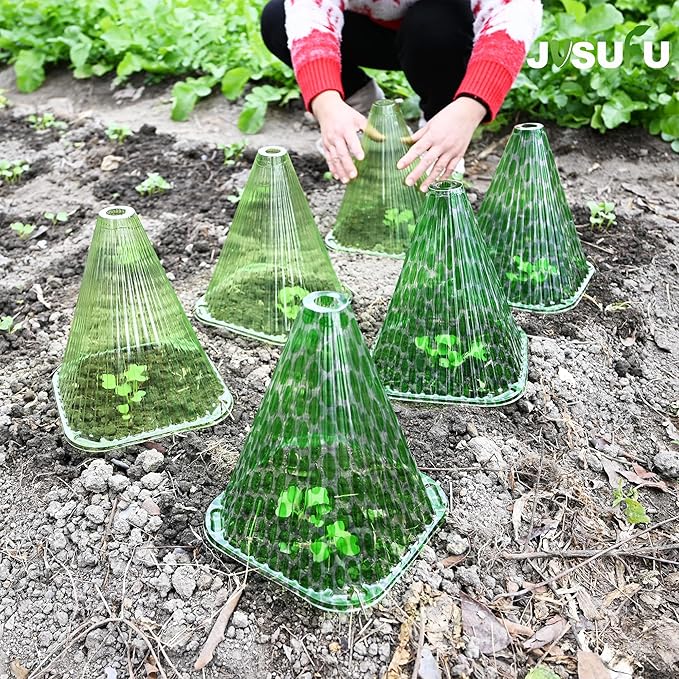 Garden Cloches for Plants,20 Pack Plant Covers Reusable Plant Bell Cover Protects Plants from Birds, Frost,Snails Etc.