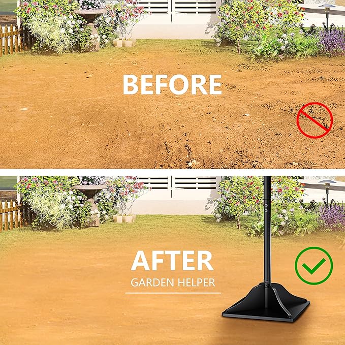 Steel Tamper Tool,63 Inch Handle,Hand Ground Tamper Tool,Durable Plate Soil Compactor,Garden Heavy Duty Tool for Leveling Soil,Gravel,Asphalt,Driveway