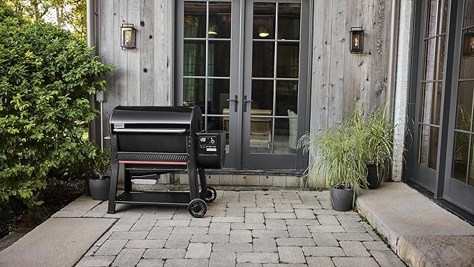 Weber Searwood XL 600 Wood Pellet Smoker Grill with Wi-Fi and Bluetooth Connectivity, 36 Inches, Black