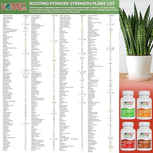 Hormex Rooting Powder #1 (0.10 IBA) - Rooting Hormone for Delicate Houseplants, Garden Herbs & Succulent Cuttings - Plant Root Stimulator for Cloning - Strong Roots for Maximum Propagation Success