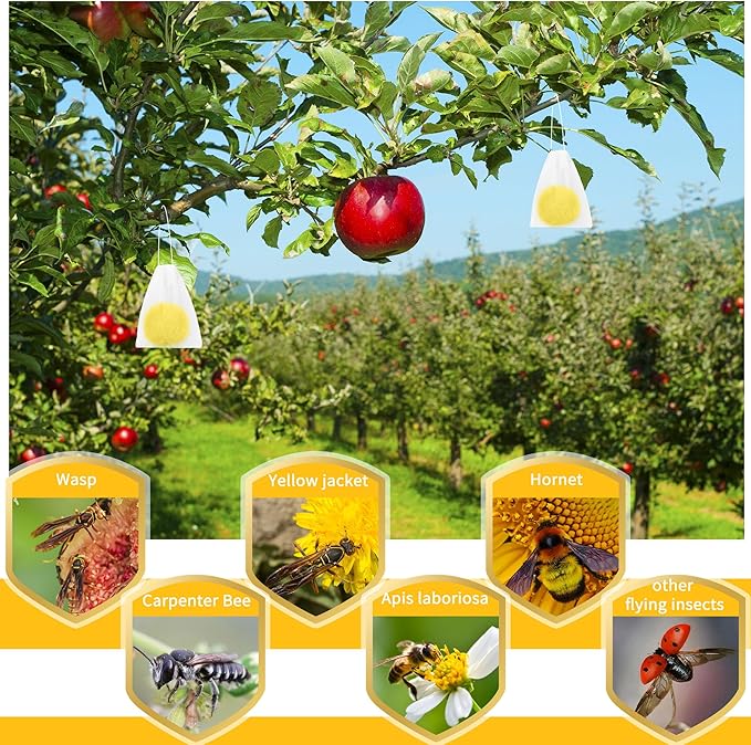 36PCS Wasp Repellent Balls, Natural Peppermint Oil Bee Repellent for Indoor Outdoor Home Kitchen, Natural Pest Control, Repels Bee, Yellow Jacket, Hornet, Wasp, Safe for Pet Kids