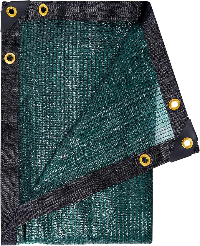 E.share 40% Shade Cloth for Garden, 20 Ft X 20 Ft Sun Shades Outdoor Patio with Grommets for Plant Covers,Porch Screen,Pergola Shade Cover,Greenhouse,Green