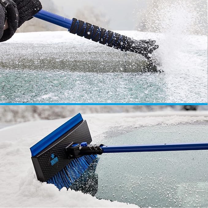 SubZero 14450 54” Power-Force Snow Broom and Ice Scraper Bundle for Car, Jeep, SUV, Truck