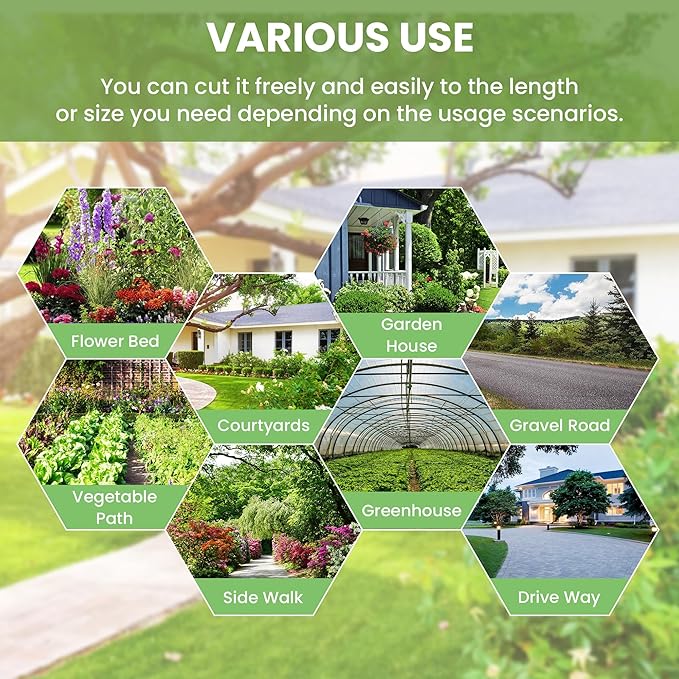 Weed Barrier Fabric, 3x50ft Landscape Fabric, 2.4oz Heavy Duty Durable Woven Geotextile Fabric, High Permeability Ground Cover Mat, Driveway Fabric, Garden Weed Control Cloth