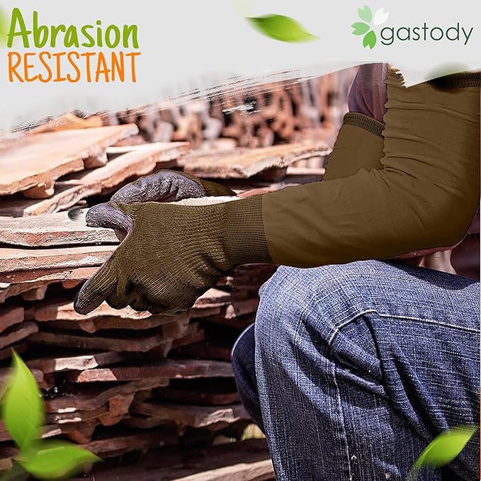 Gastody™ Long Sleeve Gardening Gloves Women and Men - Long Cuff Garden Gloves, Multipurpose Heavy Duty Outdoor and Indoor