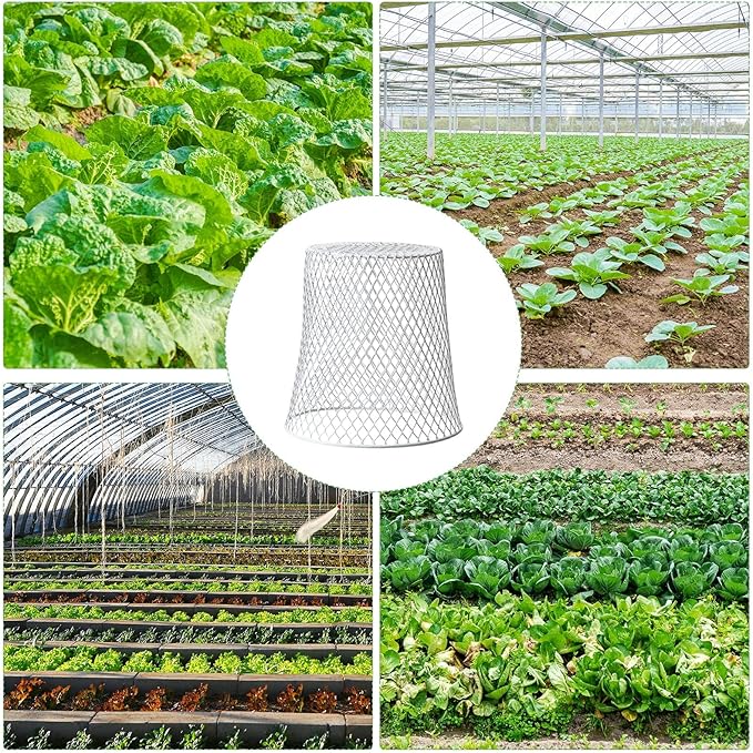 20 Pcs 8inch Chicken Wire Plant Covers,Wire Garden Cloches Chicken Wire Cloche Plant Protector Metal Heavy Duty Garden Plant Cloche for Keeping Bunnies Chicken Squirrels Birds Other Out