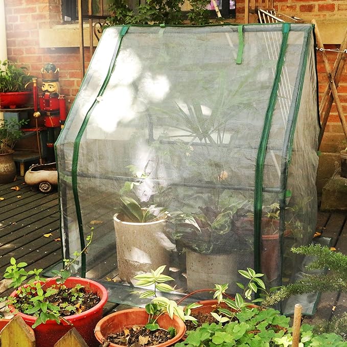 Gardzen Mini Greenhouse with Mesh Cover, Portable Outdoor Greenhouse, Enhanced Ventilation, Ideal for Spring, Summer & Fall 36.2"(L) x36.2(W) x42.5(H)