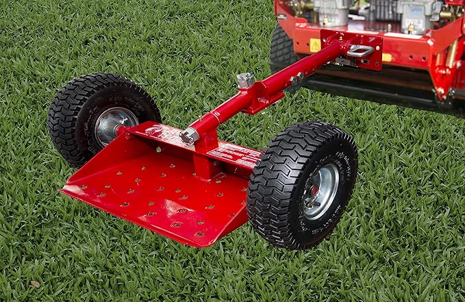 Jungle Jim's Jungle Wheels Lawn Mower Sulky for Lawn and Landscape Professionals (Red Jungle Wheels)