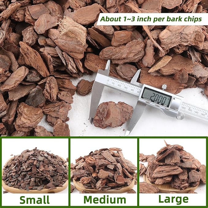 9 Quart Organic Big Size Orchid Bark for Plants, Root Development of Orchid Plants and Garden Soil Amendment