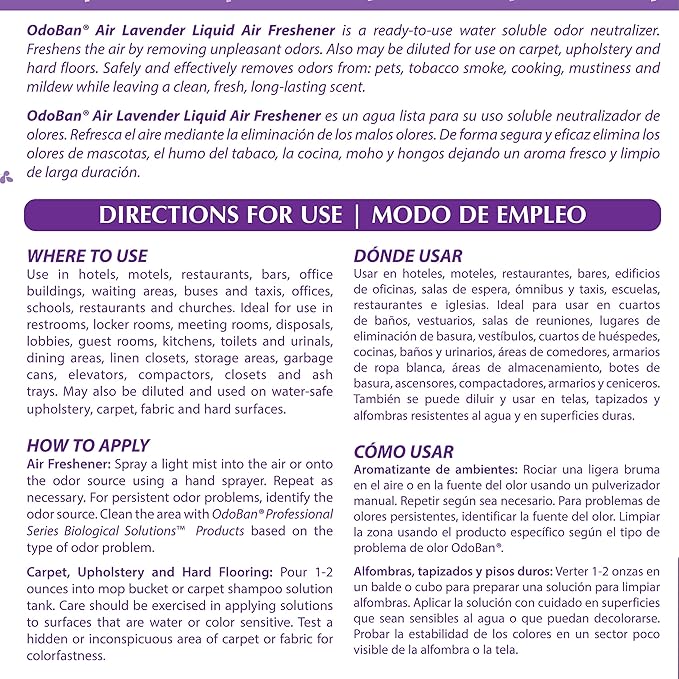 OdoBan Fogmaster Jr. Electric Handheld Fogger and Liquid Air Freshener, 1 Gallon, Lavender Scent