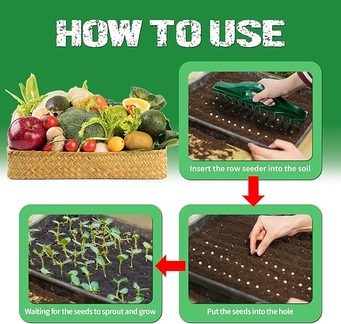 Seeding Square, Seeding Circle and The Row Seeder - All Seed Spacers in one Bundle