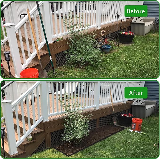 Garden Edging Border,Plastic Edging for Landscaping,Flower Bed, Paver and Lawn Edging Border (4Inchx100FT-2, Black)