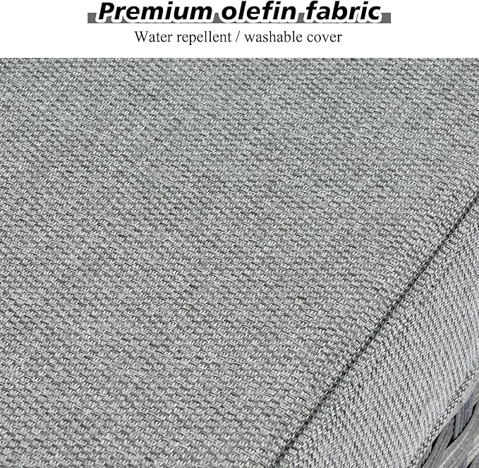 HOOOWOOO Modular Patio Outdoor Sectional Furniture Set,6 Piece Wicker Conversation Sofa Set,Out Door Couch Set with Wide Arm for Outside All Weather(Dark Grey)