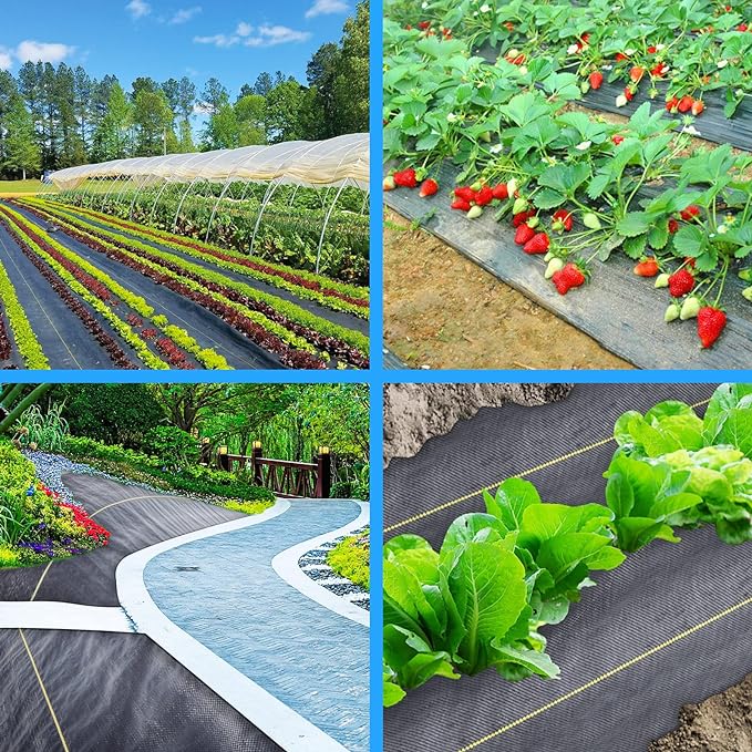 3ft x100ft Black Weed Barrier Landscape Premium Fabric-Heavy Duty Woven Ground Cloth with Superior Permeability Weed Control Convenient Design