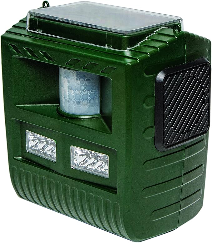 Bird B Gone Solar Yard Shield Animal & Pest Repeller - Solar Powered Ultrasonic Bird & Animal Repeller - Motion Activated - Outdoor Sonic Bird & Pest Repellent with 3 Modes for Garden Protection