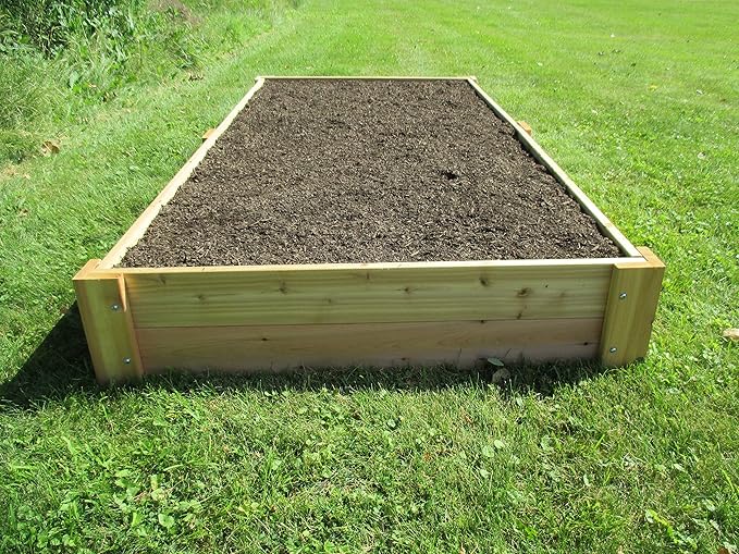 Infinite Cedar Premium Cedar Raised Garden Bed - 1" Thick Wood (4' x 8' x 11" H)