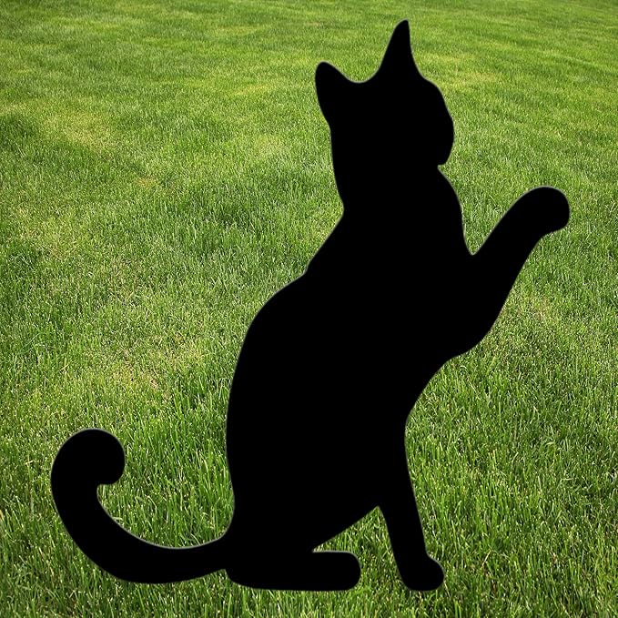 Black Cat Cats Halloween Yard Sign Home Outdoor Lawn Decoration With Stakes Scary Spooky Decor12x12 Inches (Cat 2)