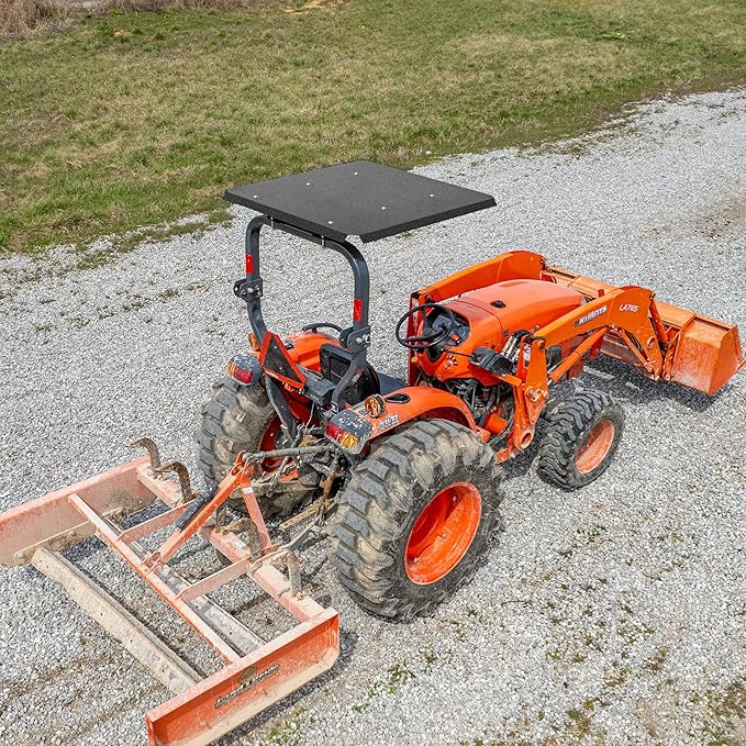 Universal Tractor Canopy | ROPS 1.5”-3” | Robust Steel | Easy Install (Black)