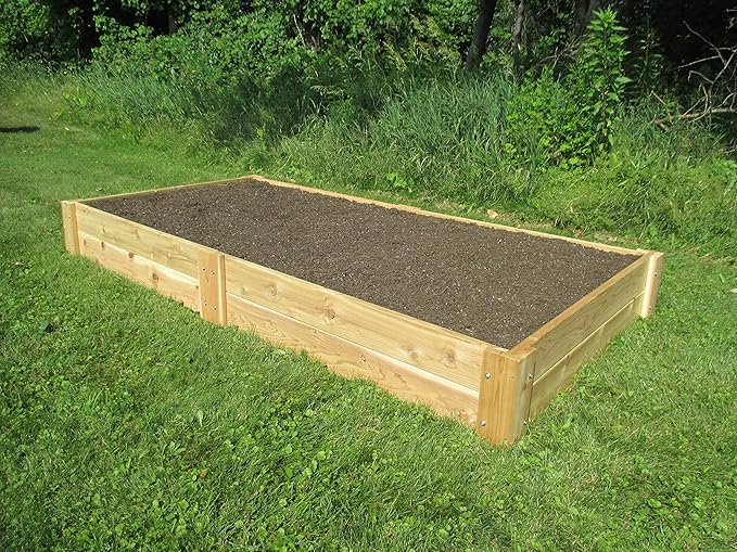 Infinite Cedar Premium Cedar Raised Garden Bed - 1" Thick Wood (4' x 8' x 11" H)