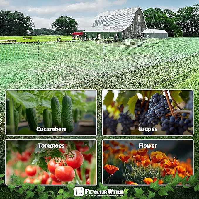 Fencer Wire 25 Pack of 5ft / 60 Inch Durable Metal Plant Supports Garden Stakes, Plant Stakes, Garden Poles for Outdoor & Indoor, Plant Support and Sticks for Tomato, Potted Plants, Beans, Cucumbers