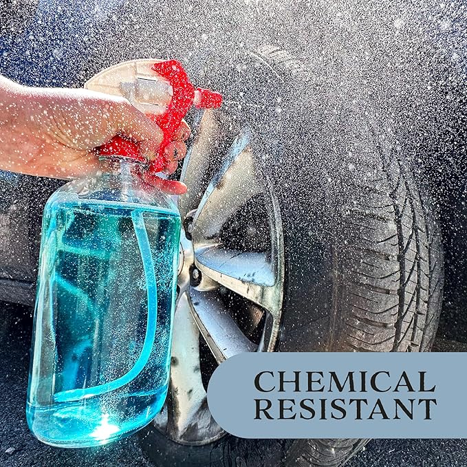 Cornucopia Brands 28-400 Replacement Trigger Sprayer Nozzles (12-Pack); Heavy Duty Replacement Part 16oz / 32oz Spray Bottles w/ 10-Inch Dip Tube