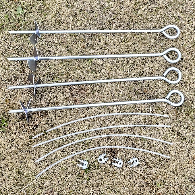 Outsunny 6' x 8' Carport Portable Garage, Heavy Duty Storage Tent, Patio Storage Shelter w/Anti-UV PE Cover and Double Zipper Doors, for Motorcycle Bike Garden Tools, Light Gray