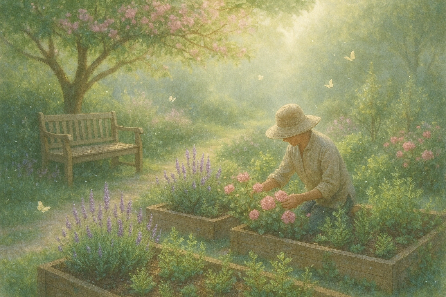  believe that gardening should feel calming